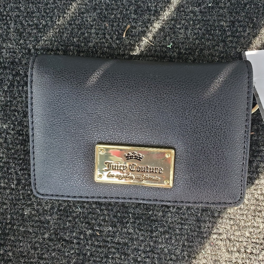 Juicy Couture Black Wallet with Gold Plaque